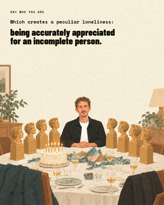 Slide 5: a peculiar loneliness, being accurately appreciated for an incomplete person